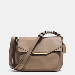 COACH F31844 TAYLOR LEATHER MINI FLAP CROSSBODY IN FLIGHT GOLDEN